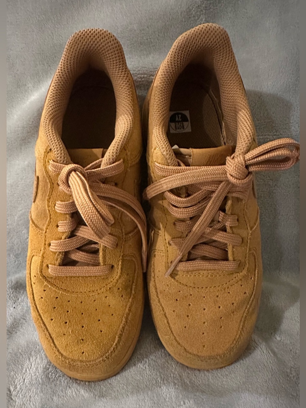 Nike Air Force 1 LV8 3 Wheat Suede Kids Size 2Y
